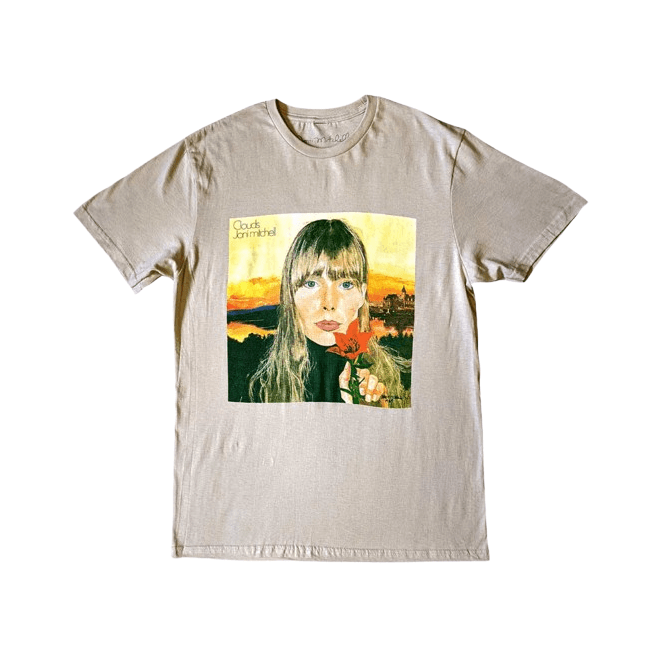 Rock Off Joni Mitchell Clouds T Shirt Sand