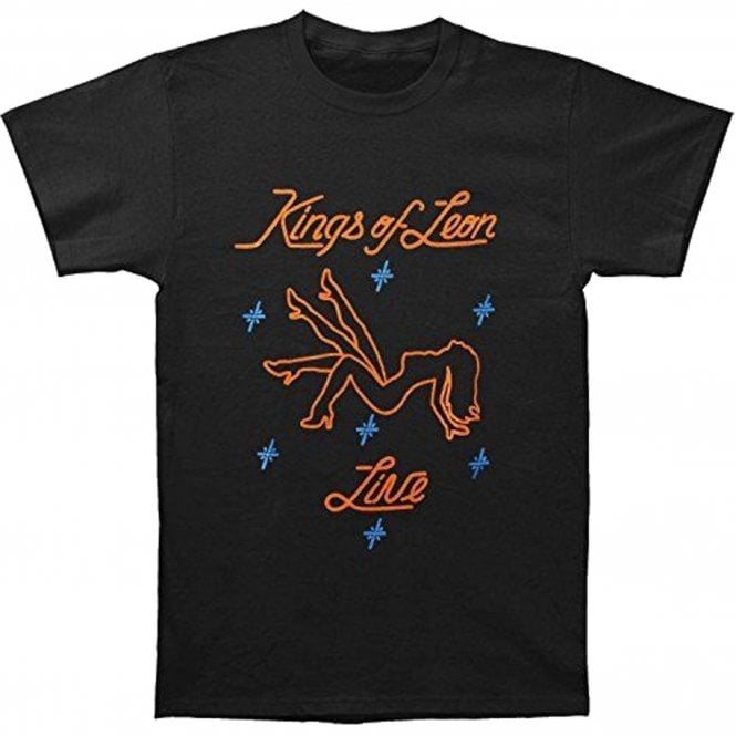 Rock Off Kings Of Leon Stripper T Shirt in Black