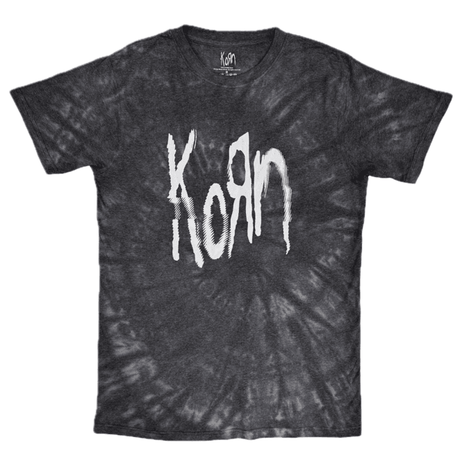 Rock Off Korn Spider Glitch T-Shirt - Black Dip Dye