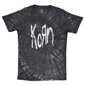 Rock Off Korn Spider Glitch T-Shirt - Black Dip Dye