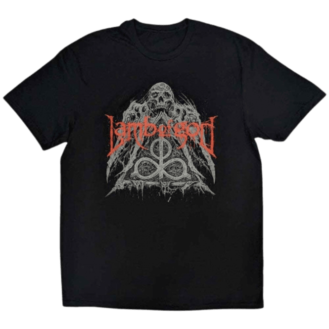 Rock Off Lambofgod Skull Pyramid T Shirt in Black