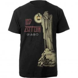 Rock Off Led Zeppelin Hermit T Shirt in Black