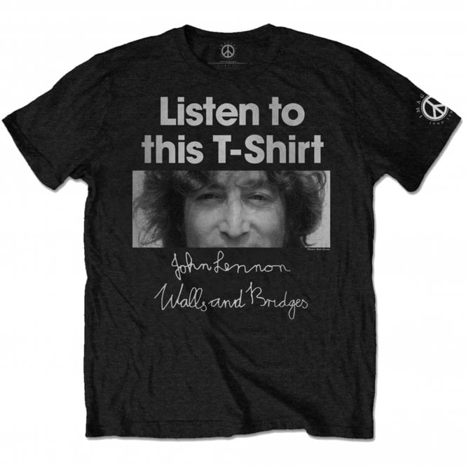 Rock Off Lennon Listen T Shirt in Black