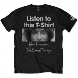 Rock Off Lennon Listen T Shirt in Black