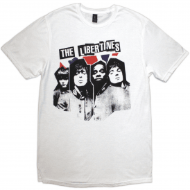 Rock Off Libertines Xerox Flag T-Shirt - White