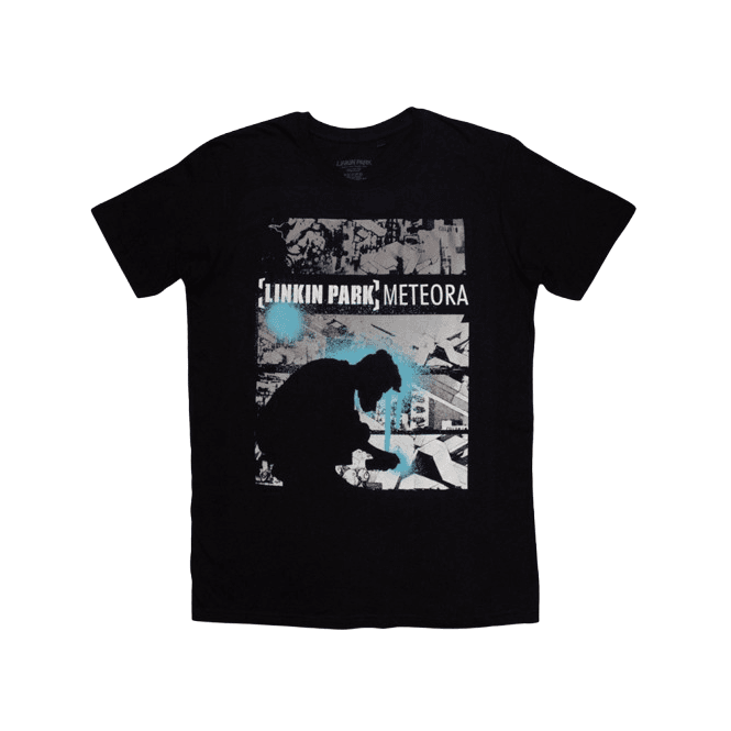 Rock Off Linkin Park Meteora Drip Collage T Shirt Black