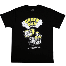 Rock Off Longview Doodle Green Day Black