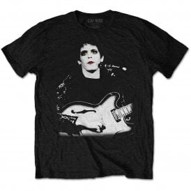 Rock Off Lou Reed Bleached Photo T Shirt in in Black