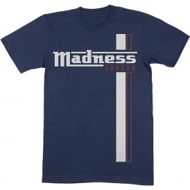 Rock Off Madness Stripes T Shirt - Navy