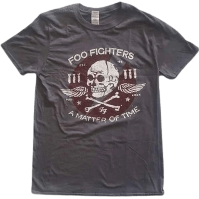 Rock Off Matter Of Time Ff T Shirt in Charcoal