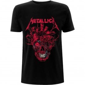 Rock Off Metallica Heart Skull T Shirt in Black