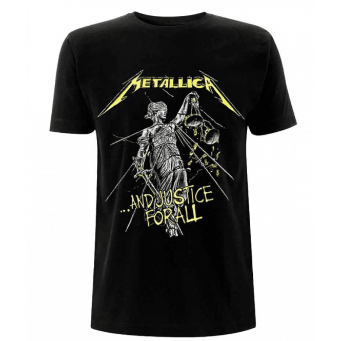 Rock Off Metallica Justice T Shirt in Black