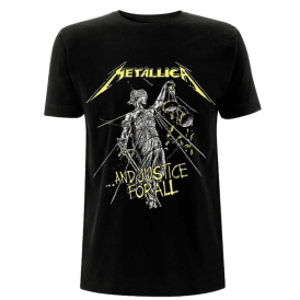 Rock Off Metallica Justice T Shirt in Black