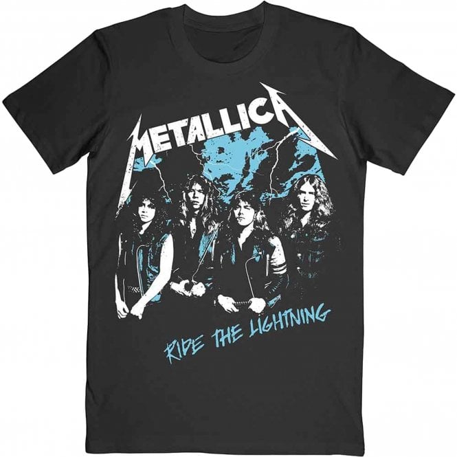 Rock Off Metallica Vintage Ride The Lighting T Shirt in Black