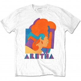 Rock Off Milton Graphic Aretha Frankin T Shirt in White