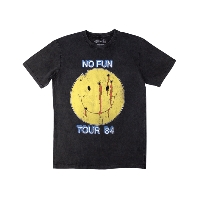 Rock Off Motley Crue No Fun Tour T Shirt Charcoal
