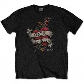 Rock Off Nas Love Tattoo T Shirt in Black