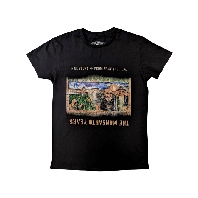 Rock Off Neil Young Monsanto Years T Shirt Black