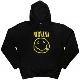 Rock Off Nirvana Happy Face Hoody in Black