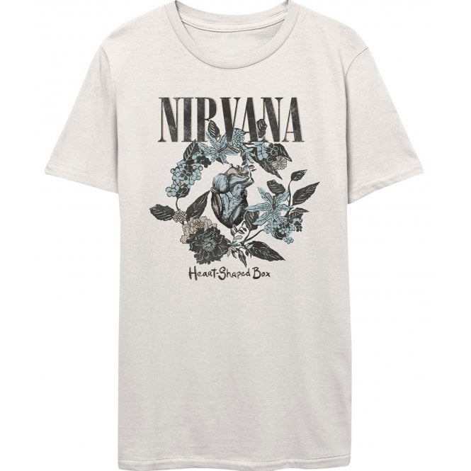 Rock Off Nirvana Heart Shape Box White