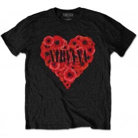 Rock Off Nirvana Poppy Heart Black