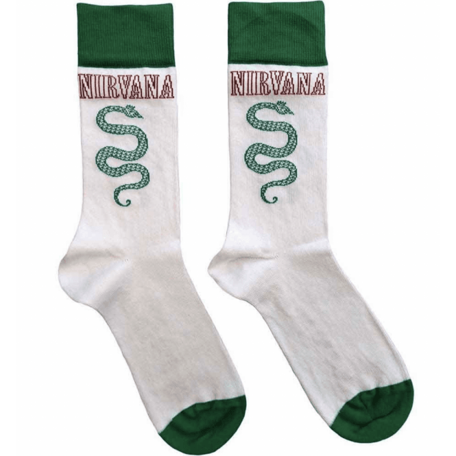 Rock Off Nirvana Serve The Servants Socks in White