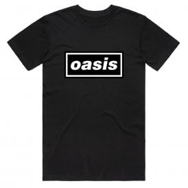 Rock Off Oasis Decc Logo T Shirt in Black