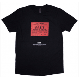 Rock Off Oasis Definitely Maybe Ticket Stub T-Shirt - Black