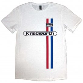 Rock Off Oasis Knebworth Stripe T Shirt in White