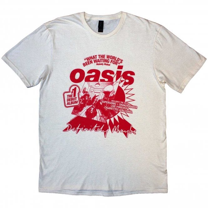 Rock Off Oasis What The Worlds Been Waiting T Shirt in Natural