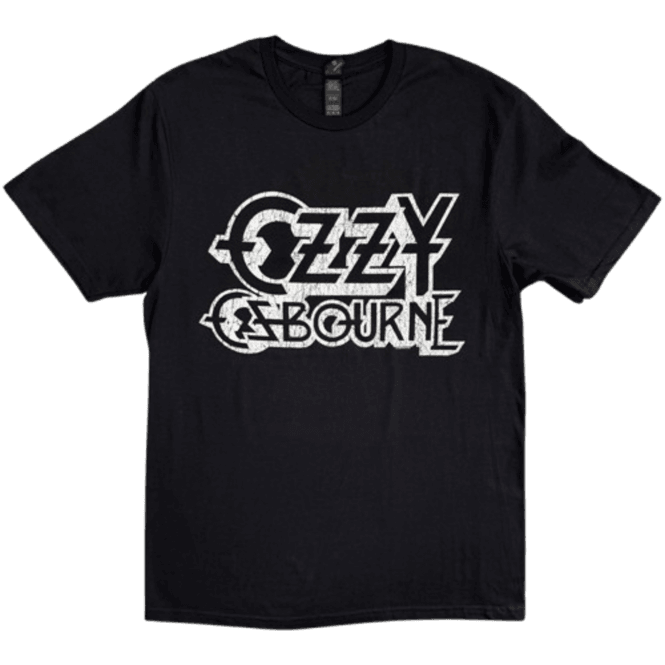 Rock Off Ozzy Vintage Logo T Shirt Black