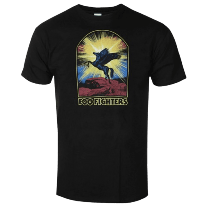 Rock Off Pegasus Ff T Shirt in Black