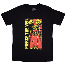 Rock Off Pierce The Veil Wavy Skeleton T Shirt - Black