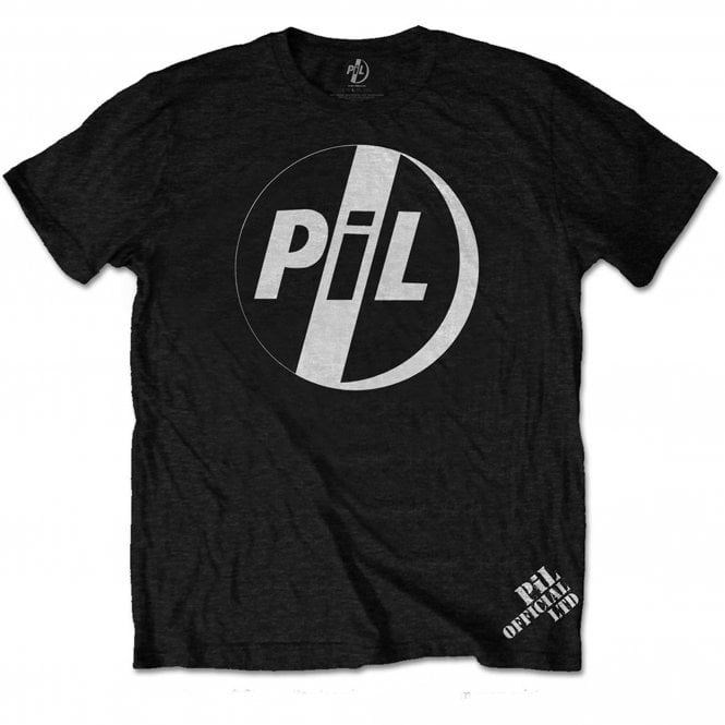 Rock Off PIL White Logo T Shirt in Black