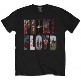 Rock Off Pink Floyd Echoes Album Montage T Shirt in Black