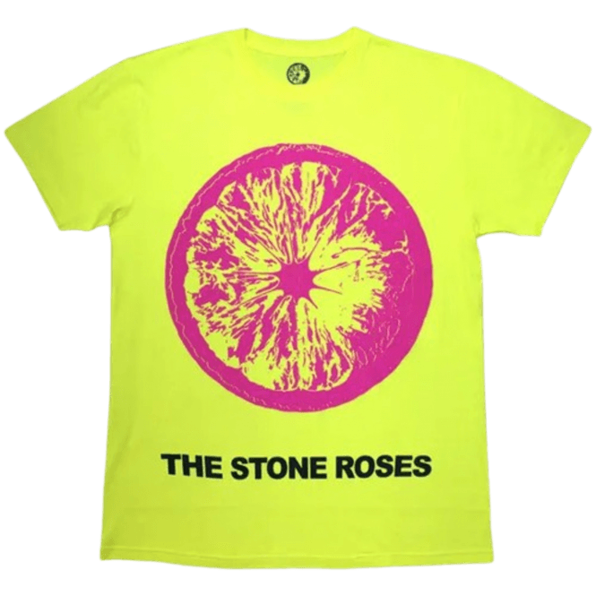 Rock Off Pink Lemon Stone Roses T Shirt Yellow