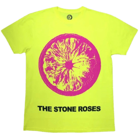 Rock Off Pink Lemon Stone Roses T Shirt Yellow