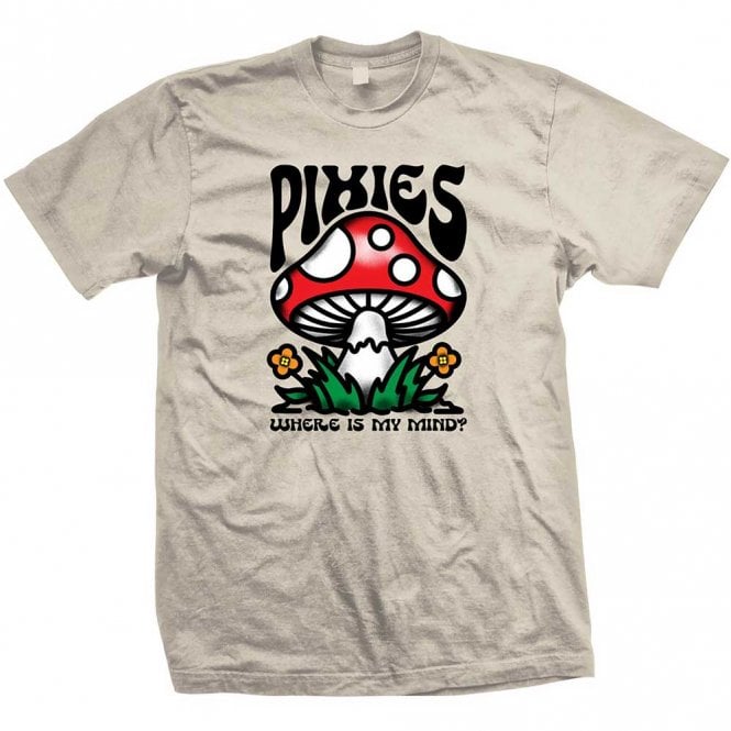 Rock Off Pixies Mushroom T Shirt in Natural