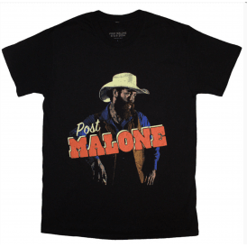Rock Off Post Malone Cowboy T- Shirt - Black