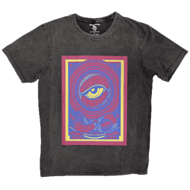 Rock Off Primal Scream Psychedelic Eye T-Shirt - Stone Washed Black
