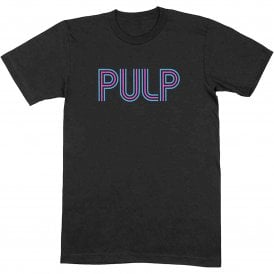 Rock Off Pulp Intro Logo T Shirt in Black