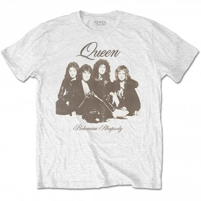 Rock Off Queen Bo Rap Portrait T Shirt in White