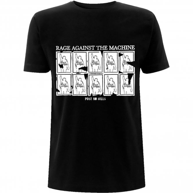 Rock Off Rage Against The Machine Post No Bills T shirt in Black