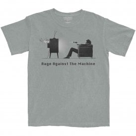 Rock Off Rage Against The Machine Wont Do T Shirt in Grey Dip Dye