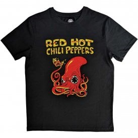 Rock Off RHCP Octopus T Shirt in Black