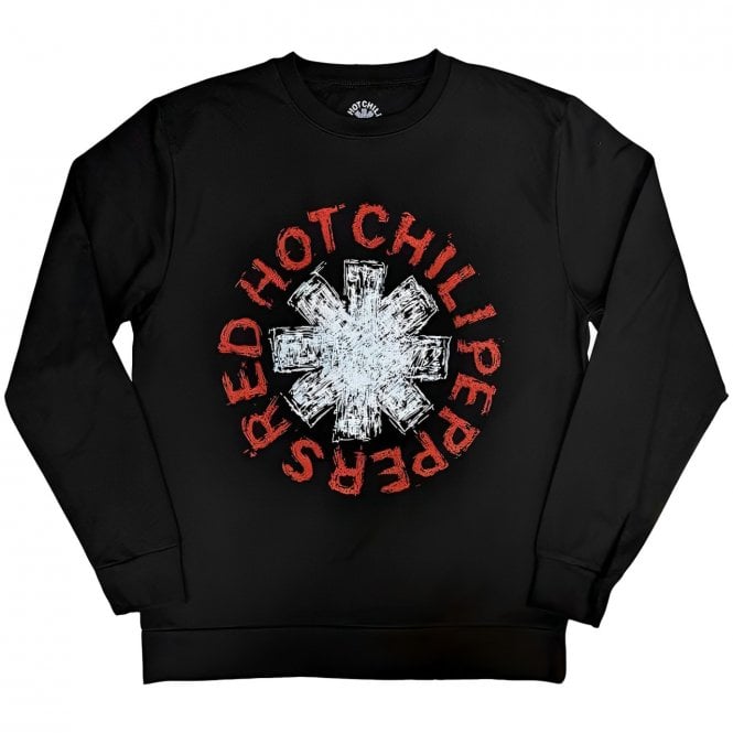 Rock Off Rhcp Scribble Asterisk Sweatshirt Black