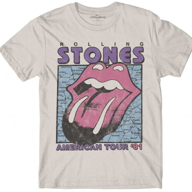 Rock Off Rolling Stones American Tour Map Natural