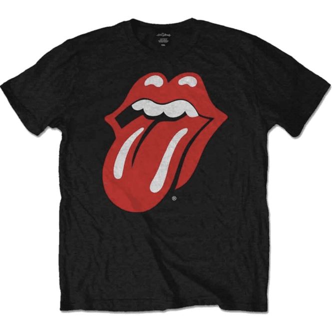 Rock Off Rolling Stones Classic Tongue T Shirt in Black