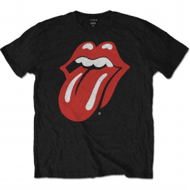 Rock Off Rolling Stones Classic Tongue T Shirt in Black
