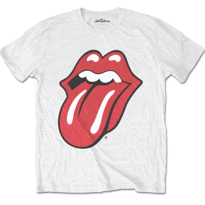 Rock Off Rolling Stones Tongue T Shirt in White
